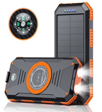  Power bank with solar panels